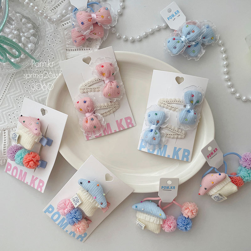 Primavera nuevo moe chunky casa pequeña horquilla pañero para niños flequillo clip lazo dulce accesorios para el pelo mujer Specification image