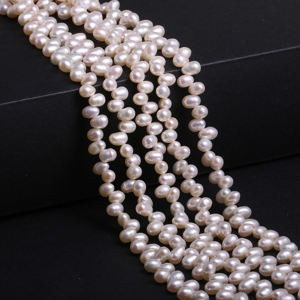 【 Small Wholesale 】 Natural Freshwater Pearl Sanqi Hole Pearl - Specification 5-6mm Sanqi Hole pearl Item Picture