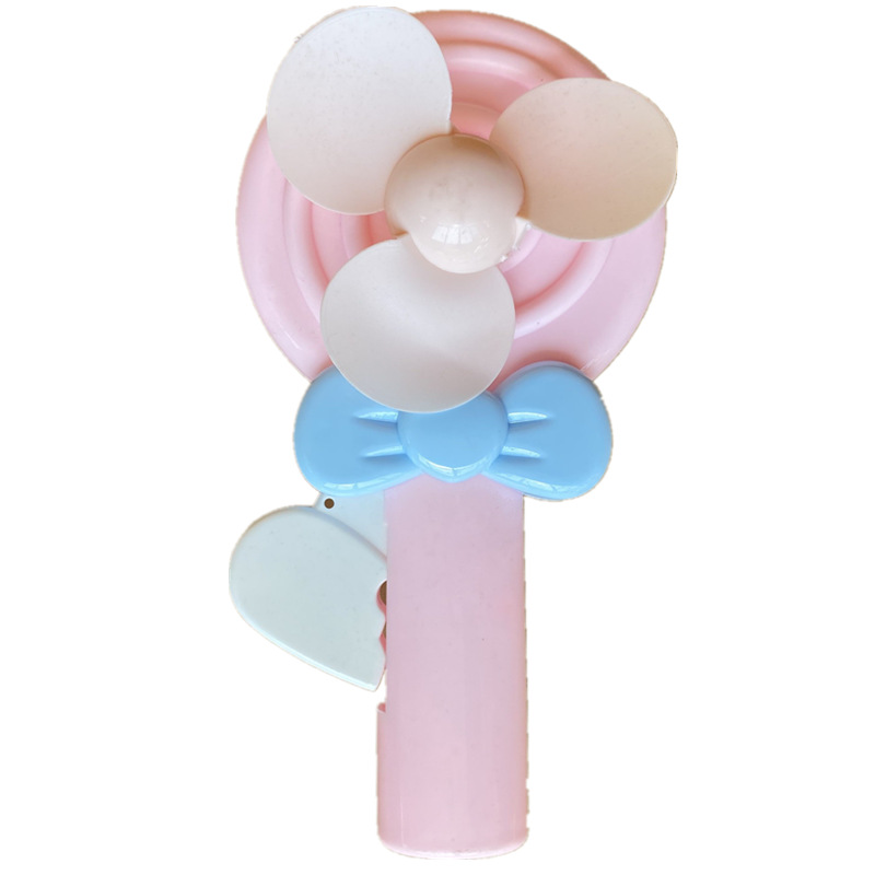 Cartoon lollipop hand-pressed children's mini fan, hand-held pressure fun fan gift advertisement with LOGO Item Picture