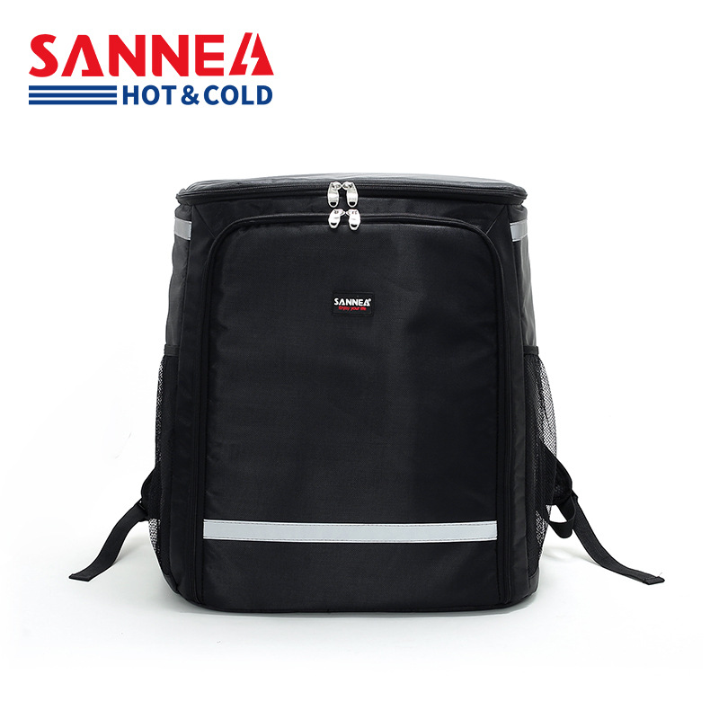 厂家直销57L外卖双肩保温背包 防水披萨外送车载送餐箱分层冷藏包