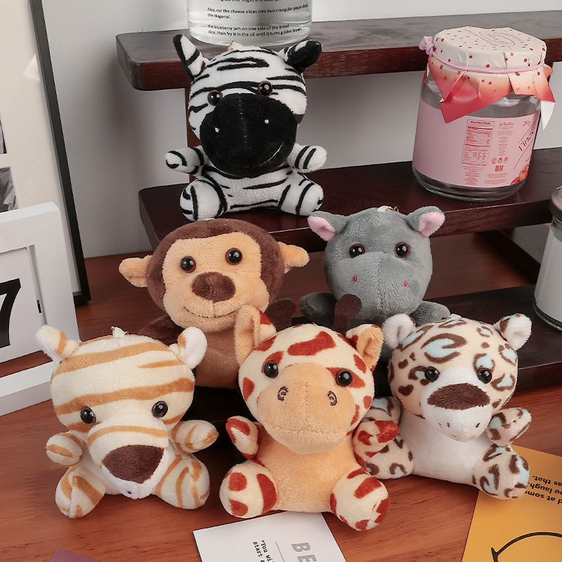 Cross-border exclusive plush toy customization, Animal World Tiger and hippopotamus pendant toys, wholesale in Yiwu keyWords