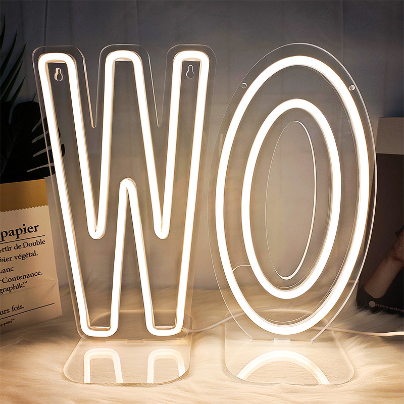 Luminous letter lamp A-Y double-sided advertising sign V color-coated luminous fine flashing letter mother bead details Picture