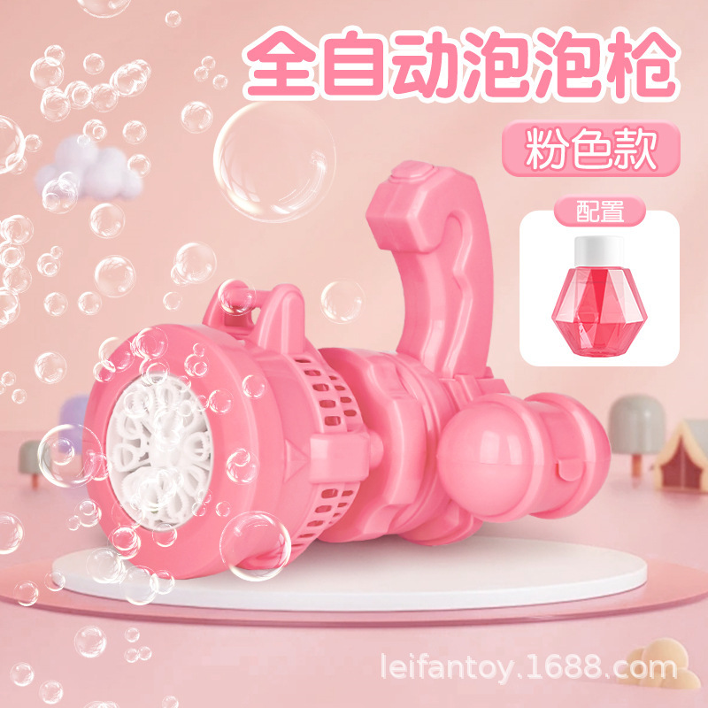 The fully automatic internet-famous bubble machine features an automatic 10-hole Gatling electric multi-hole color light bubble Application Scenario
