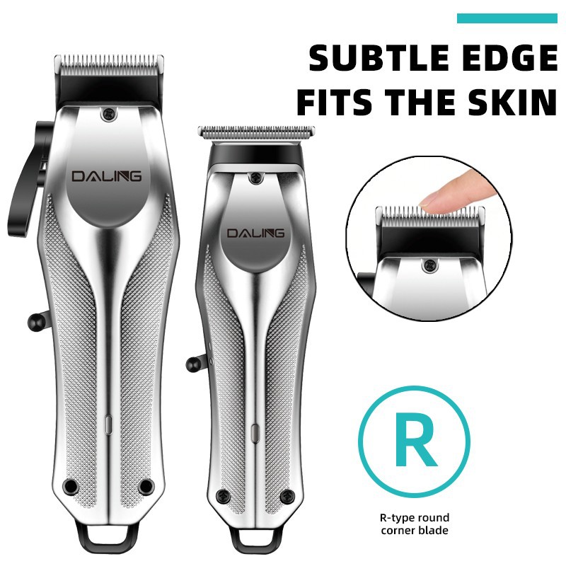 DALING 9315 Hair Clipper Set, gradient body, USB charging port, electric pusher, Professional hair clipper Specification image