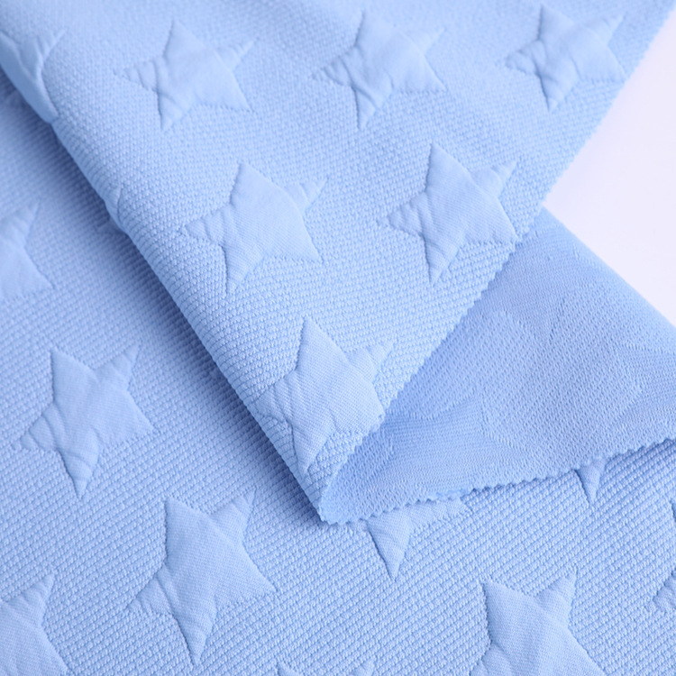 Knitted fabric elastic tr cotton-like air layer weft knitted jacquard fabric, home textile fashion, climbing suit fabric