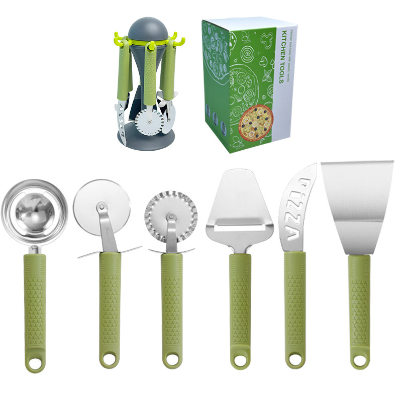 Cross-border kitchen tools set, pizza tools 6-piece set, baking tools, household peelers, bottle opening kitchenware Specification image