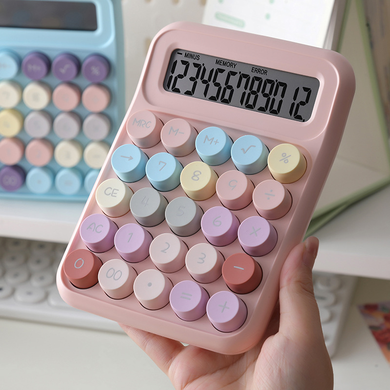 RZ-817S Dopamine Cartoon Cute High Appearance Calculator Portable Calculator Fresh and cute calculator Application Scenario