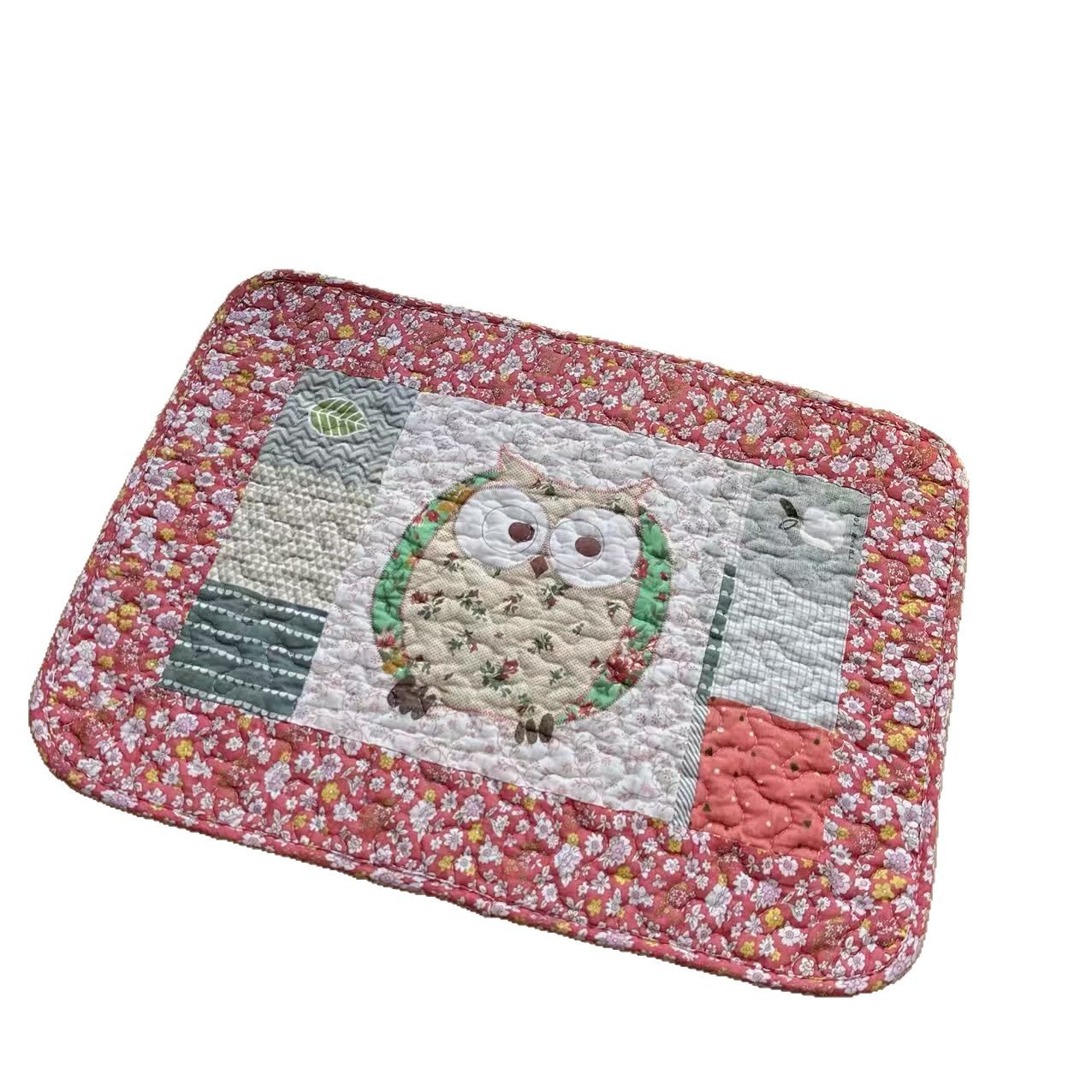 Quilted foot MATS, cotton fabric spliced absorbent, anti-slip, machine washable kitchen MATS, cat and pet MATS, fabric printed floor MATS Item Picture