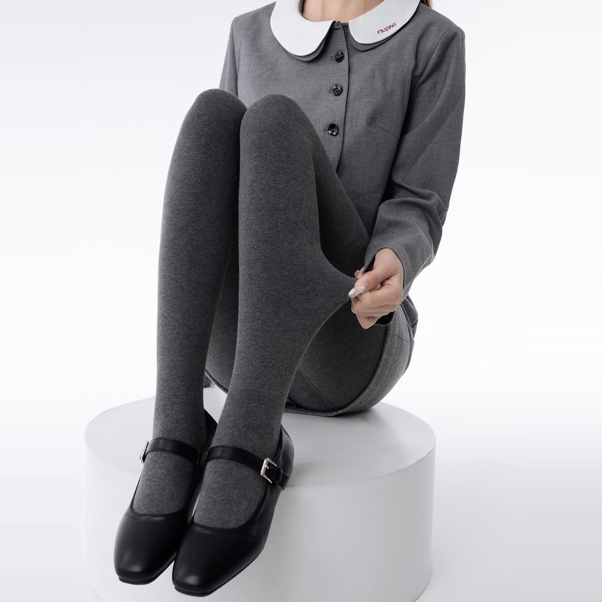 灰色连裤袜秋季薄款显瘦秋冬季保暖薄绒加厚黑色外穿婴儿绒打底袜细节图