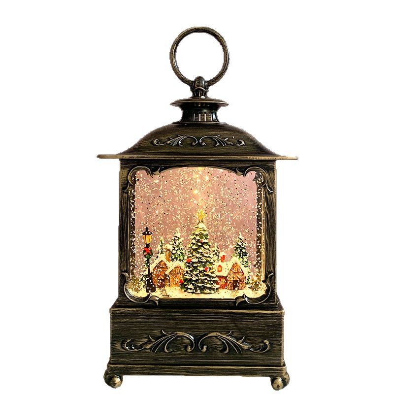 Christmas gifts: Snowflake wish lantern, night light, music box, crystal ball, snow house, town music box, children's handicrafts Item Picture