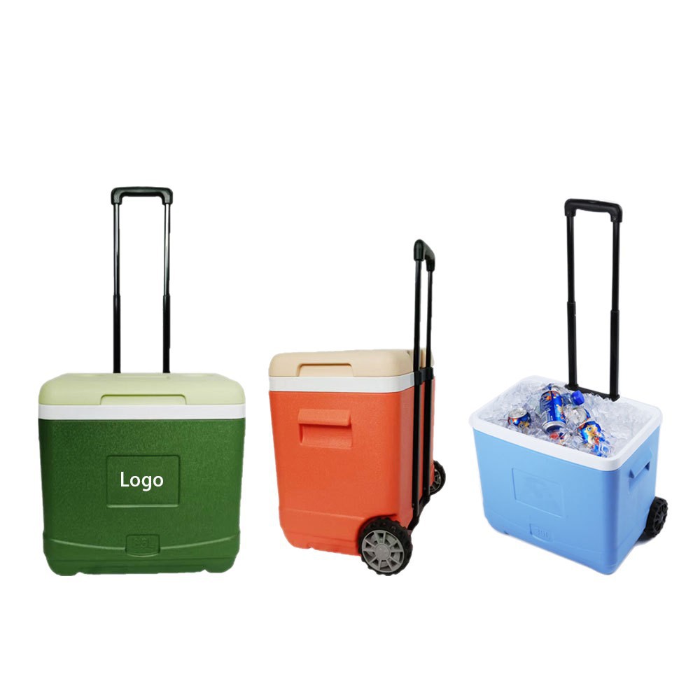 Green trolley with handle, insulated box, car refrigerator, small refrigerator with refrigeration, electric lunch box Application Scenario