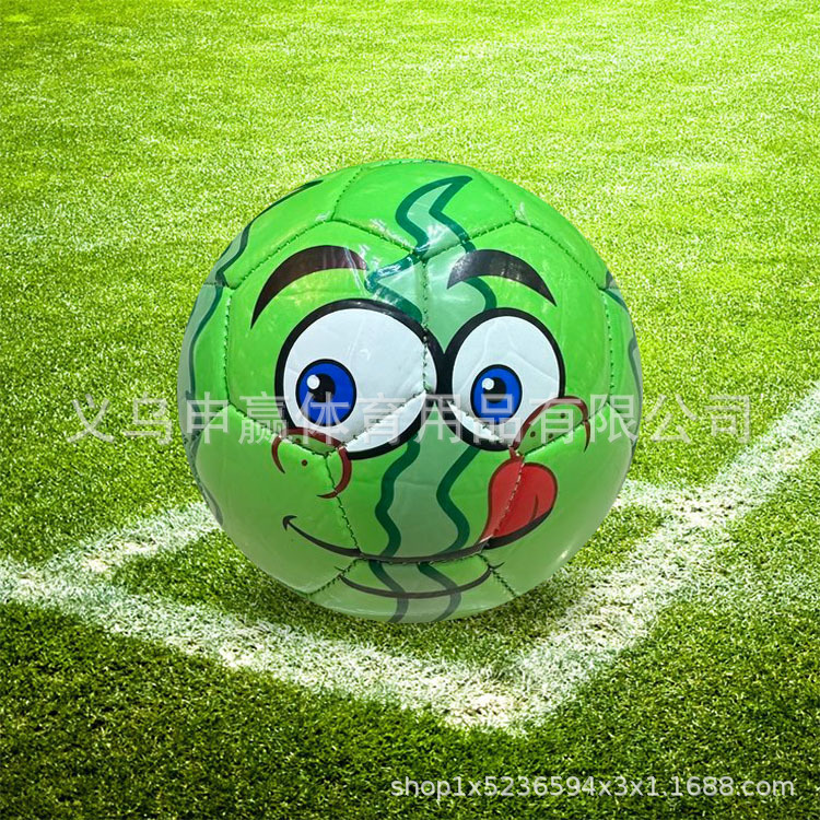 Cross-border new fruit series No. 2 football thickened PVC inflatable machine sewn children's football factory wholesale stock details Picture