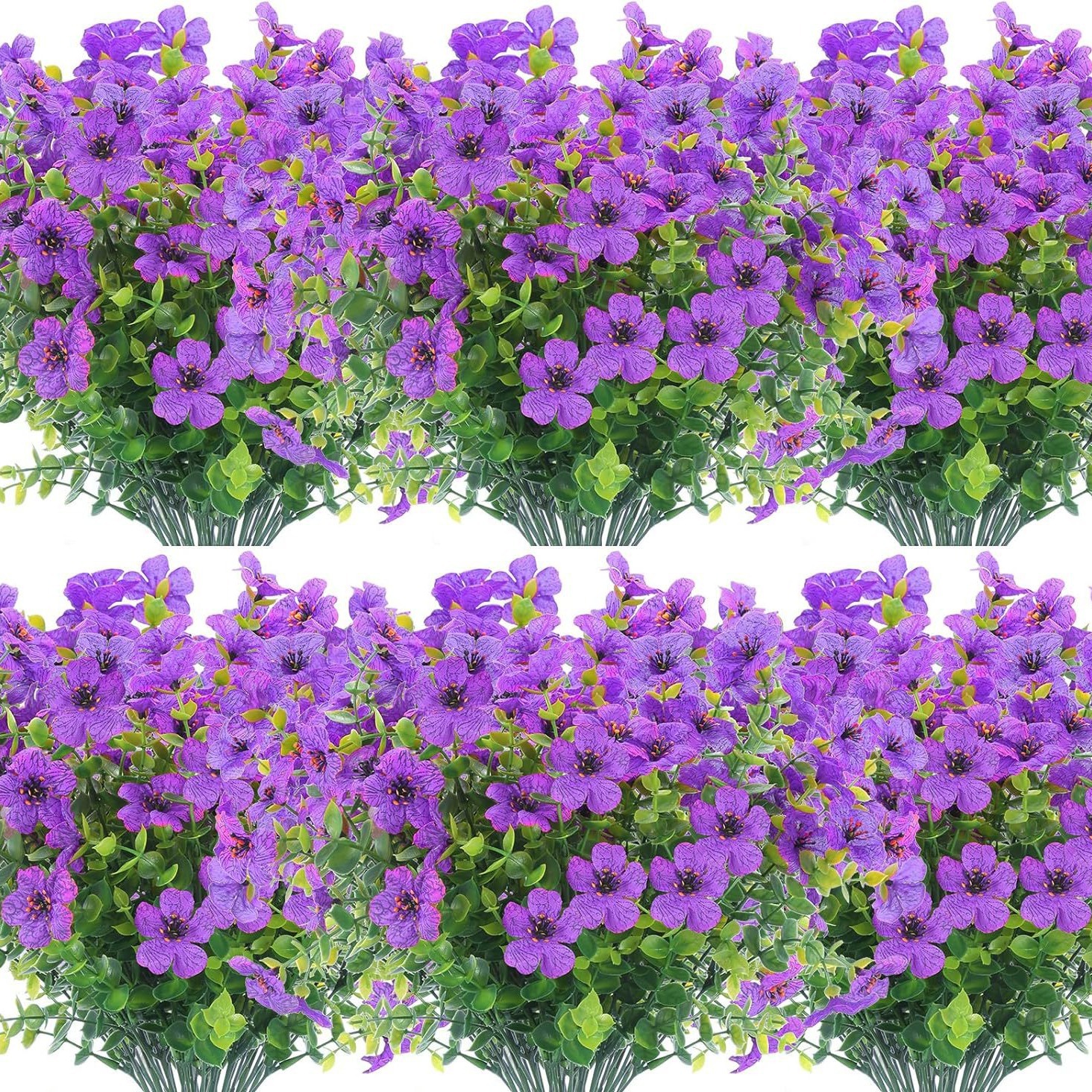 人造花尤加利紫罗兰仿真绿植婚庆家居装饰摆件仿真花假花批发