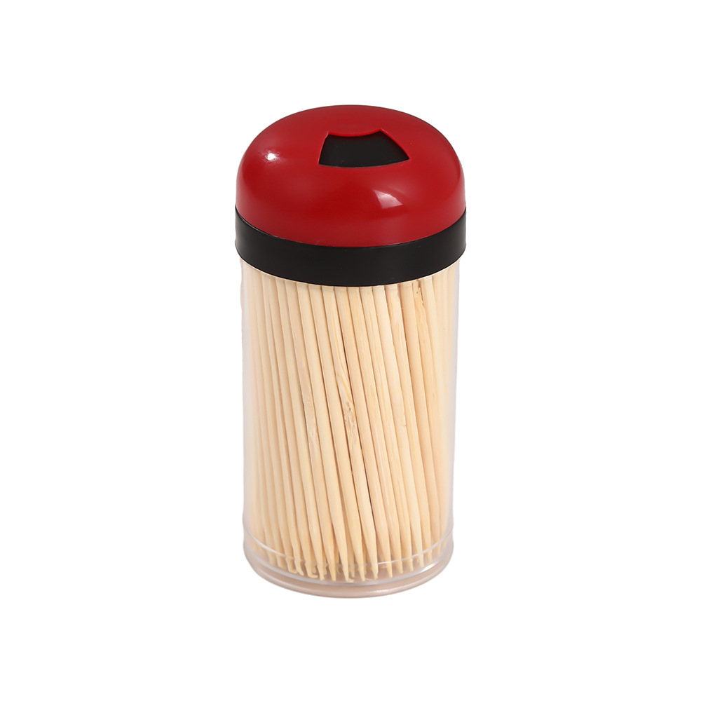 Simple and fashionable disposable wooden box labels, portable ultra-fine bamboo toothpicks, home and hotel double-ended fruit labels Item Picture