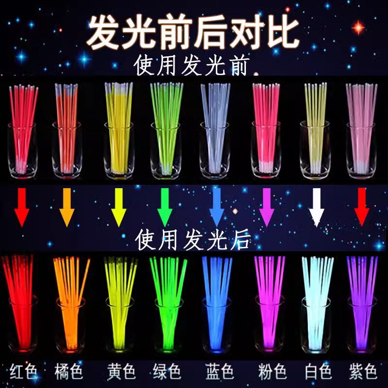 Glow sticks, children's luminous wristbands, diy toys, Douyin fluorescent dance, festival parties, outdoor parent-child scenes, night light Specification image