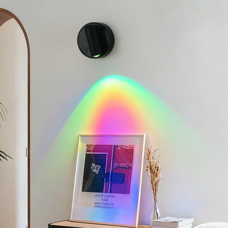 The small hill induction spotlight and magnetic induction wall lamp are intelligently controlled, with multi-angle flexible adjustment and various light colors available for adjustment details Picture