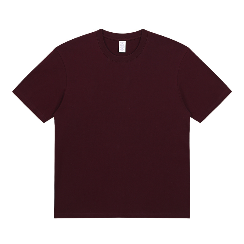 250G short-sleeved T-shirt, men's summer pure cotton T-shirt, men's round-neck base layer shirt, men's and women's work clothes with printed words and logos Specification image