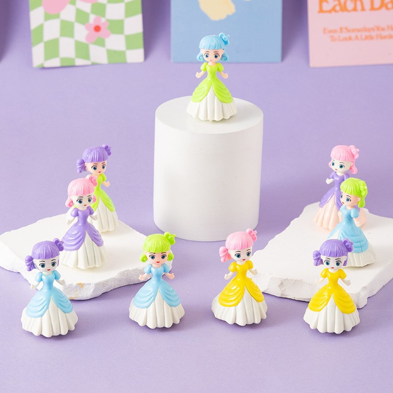 Little princess, Rebound car, girl's little toy, cartoon creative small gift, desktop ornament, cute children's toy prize Application Scenario