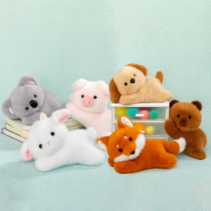 趴姿可爱香味毛绒动物公仔玩偶治愈系软萌小狗狐狸羊桌陪搭子