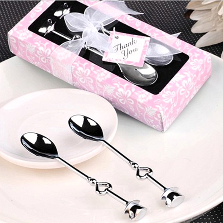 Wedding gifts, wedding return gifts, practical small gifts, love couple coffee spoons, stainless steel tableware advertising promotion Specification image