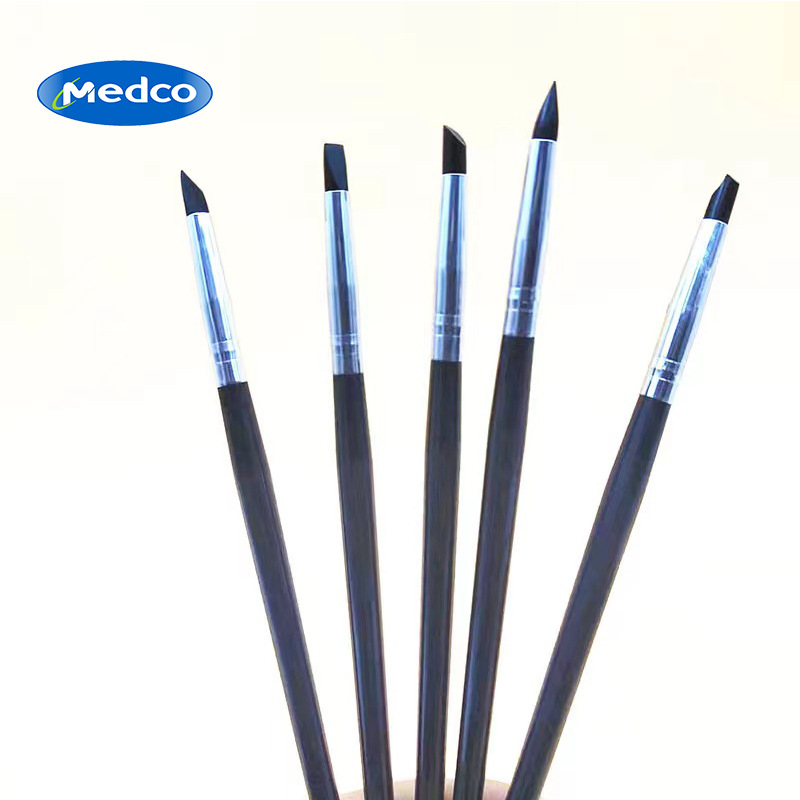 Cross-border exclusive dental ceramic pens, silicone pens, black dental resin brush pens, dental silicone teeth shaping tools