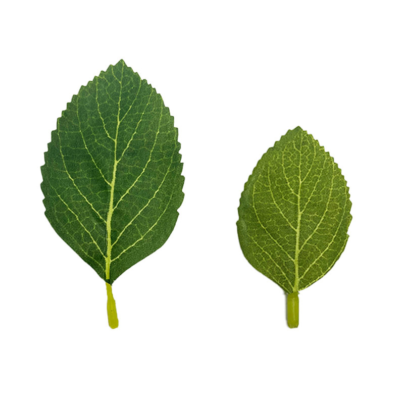 仿真木绣球叶假叶片单片木绣球叶田园家居装饰植物墙造景厂家批发