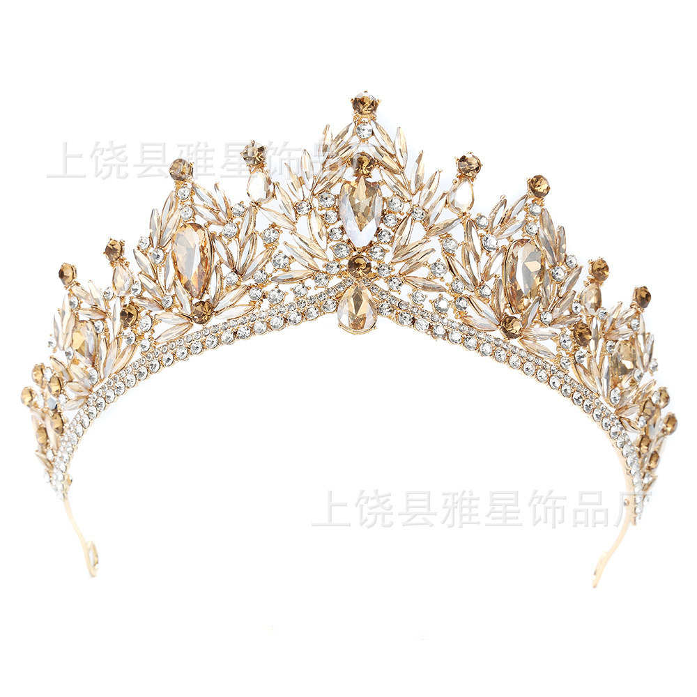 欧美巴洛克皇冠 华丽水晶装饰 婚纱造型高端头冠 雅星饰品产品图