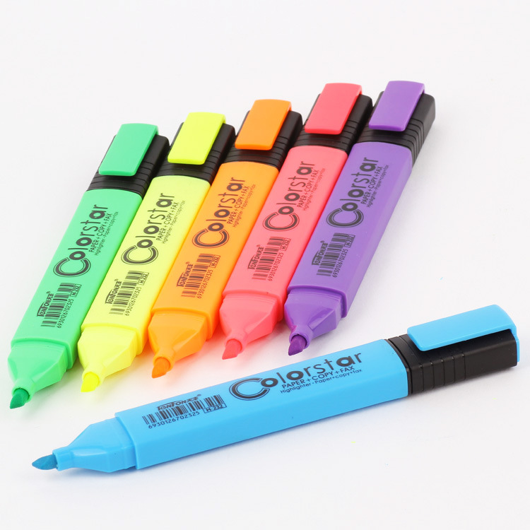Factory direct supply for export of flat highlighters, Tianfeng 232 color single-head highlighters details Picture