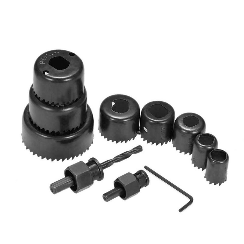 Factory direct sales of woodworking hole openers, 19-64mm sets, electric drills, gypsum board downlight tools, 11pcs hole saws details Picture