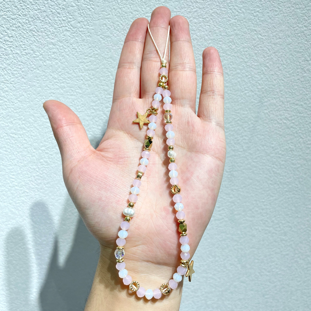 手机链/手机链女款短款时尚/手机/手机链哪个/韩国水晶手机挂绳产品图