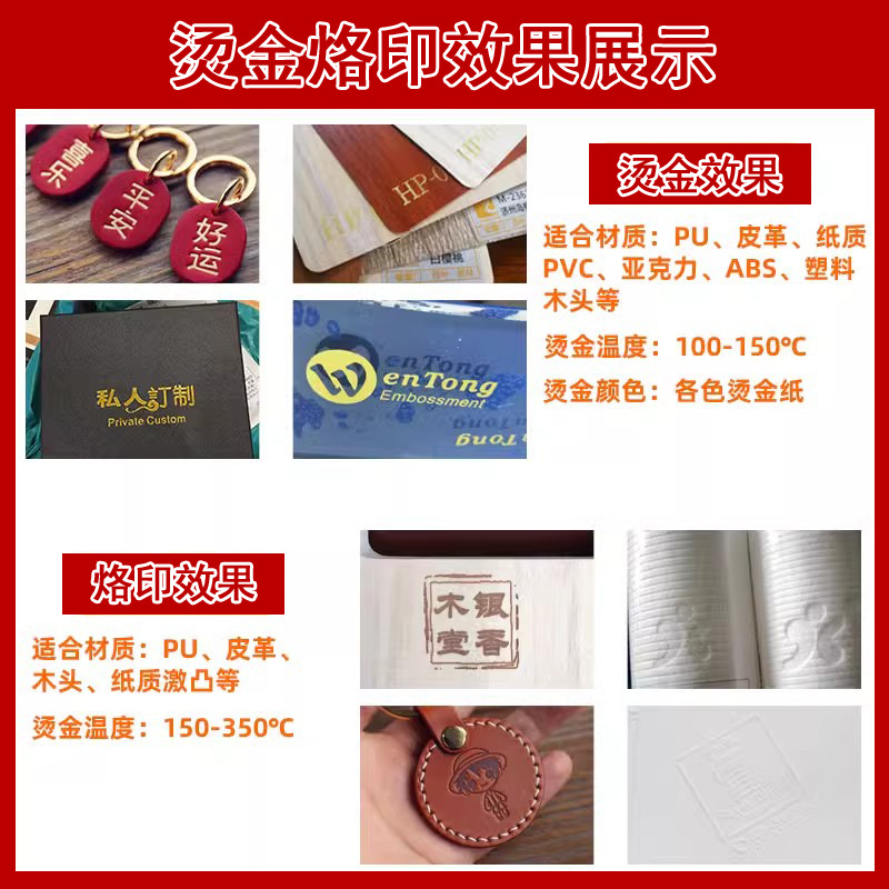 Pneumatic hot stamping machine, leather paper box packaging, logo and trademark special embossing and hot stamping machine, fully automatic hot stamping equipment Application Scenario