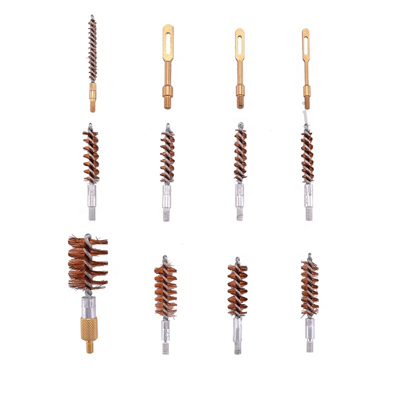 Jujian Amazon's best-selling gun brush pipe unblocking and cleaning phosphor bronze brush set, steel wire rope gun barrel brush cleaning set Specification drawing