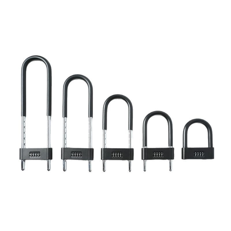 U-shaped glass door combination lock, electric motorcycle shop door insert lock, anti-picking extended double door, anti-theft padlock Item Picture