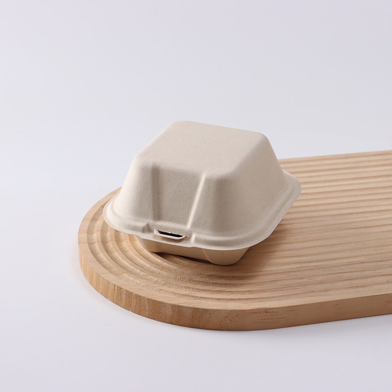 Disposable pulp lunch boxes, hamburger boxes, degradable packing lock boxes, bento boxes, desserts and cakes are sold wholesale online Application Scenario