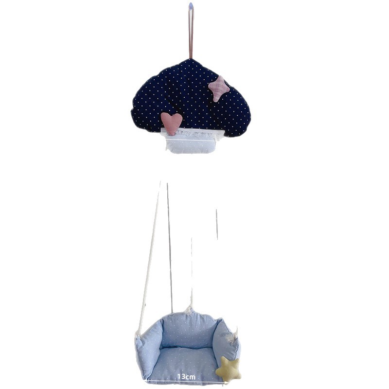 New Korean-style cloud mushroom sofa pendant, fabric handcrafted hair clip, storage great item, children's room decoration pendant Item Picture