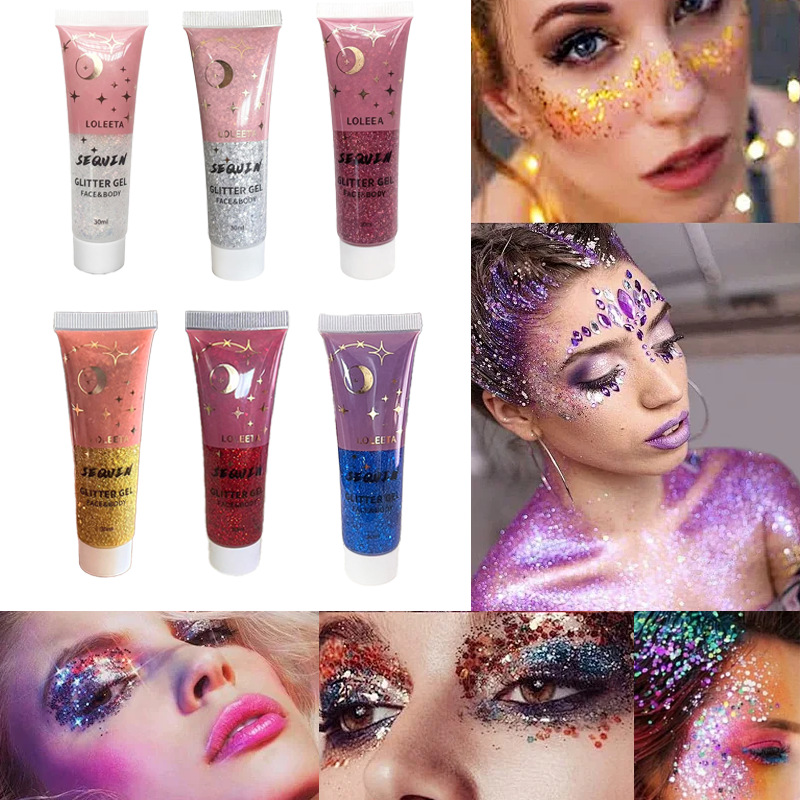 Cross-border makeup Sequins, Mermaid Scale Eyeshadow, stage makeup, dazzling stage makeup, Mermaid Scale gel Sequins