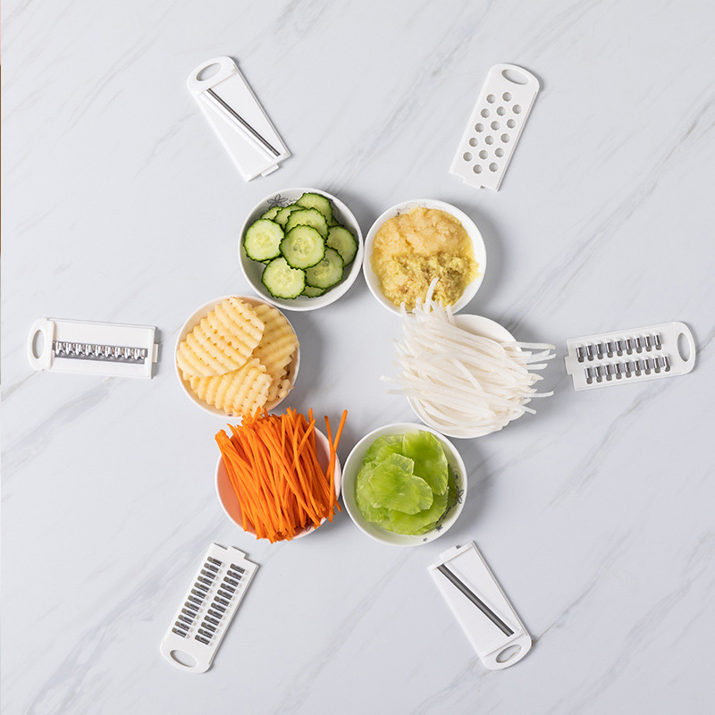 Kitchen vegetable cutter, multi-functional potato slicer, household radish shredder, slicing and shred magic tool Application Scenario