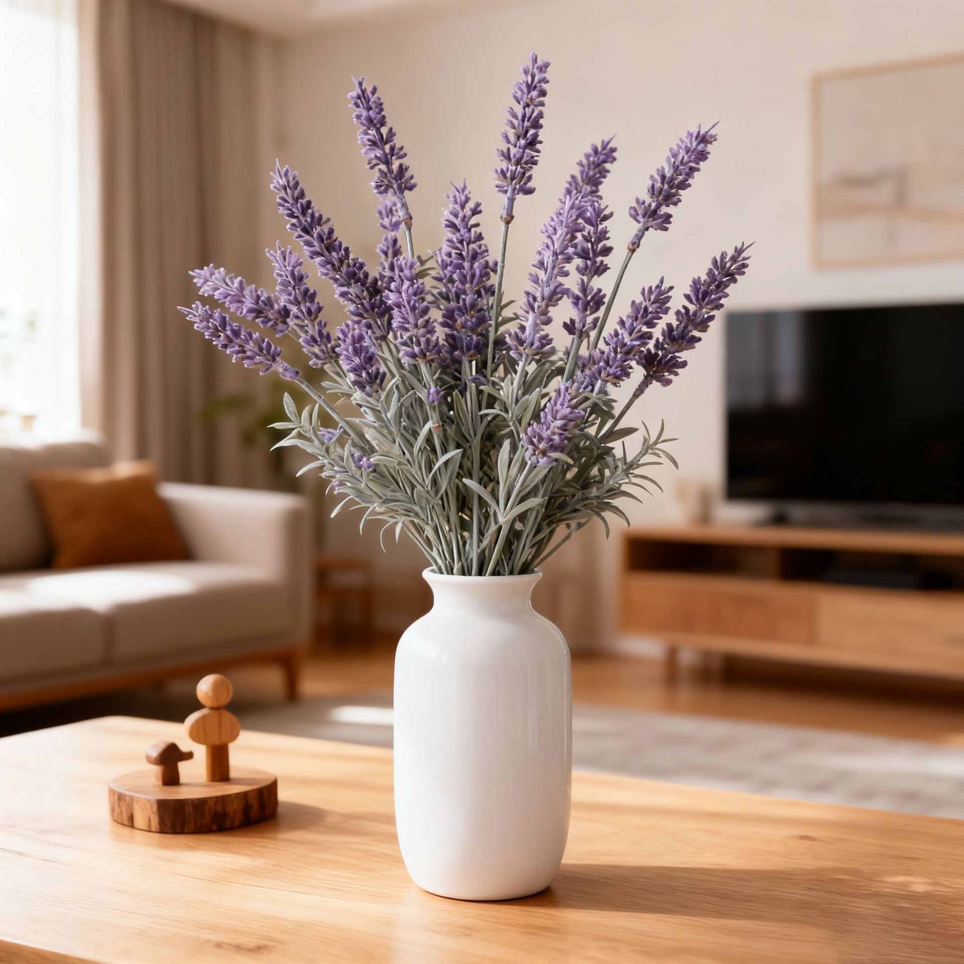 Realistic lavender bouquets, high-fidelity PE material indoor and outdoor decoration source factory plastic flower ornaments details Picture