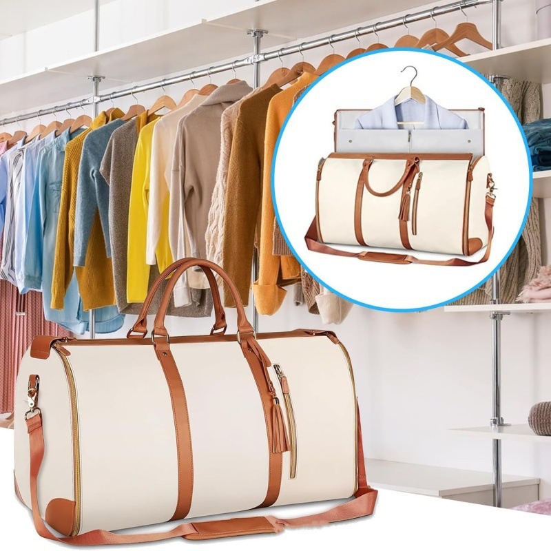 Manufacturer's travel suit bag, leather carry-on bag, women's fashionable business trip, large-capacity travel crossbody bag in stock Specification image