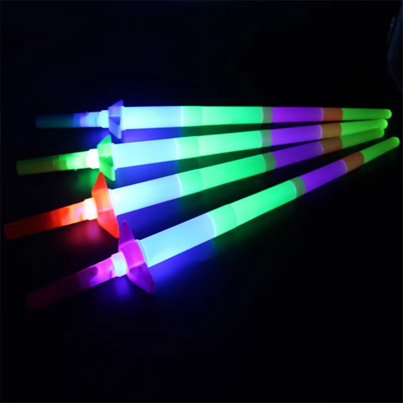 Large four-section luminous sticks, retractable sticks, concert glow sticks, props, children's toys, retractable goods for street stalls Specification image