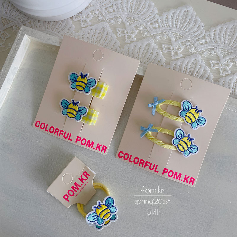 春季新款可爱小蜜蜂发夹儿童布艺侧边碎发刘海夹掰掰夹宝宝发饰女