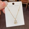 The 2025 new style of stylish, simple and versatile gourd pendant necklace with unique personality and design sense, collarbone chain for women Specification image