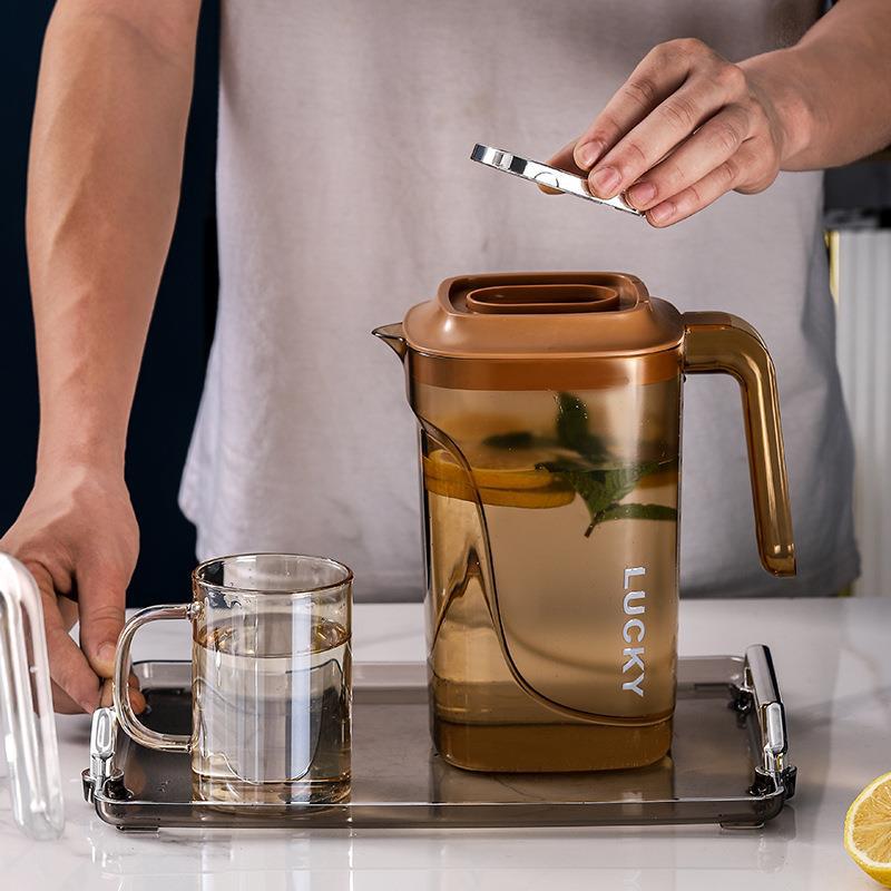 Household refrigerator tea and juice teapot, summer large-capacity beverage fruit teapot, cold water kettle Specification image