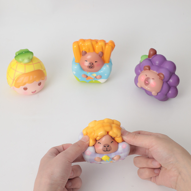 Simulation pinching fun toys for stress relief, soft and slow rebound, dessert ice cream, stress-relieving, hand pinching, and emotional release Application Scenario