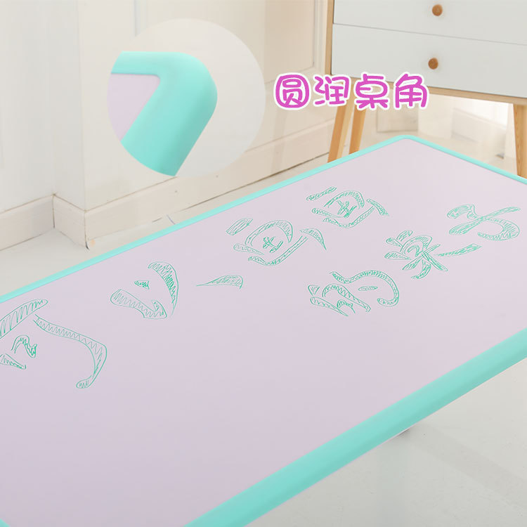 Kindergarten desks, children's height-adjustable learning desks, graffiti desks, wooden desks, handicraft desks, drawing desks, game desks and chairs Application Scenario