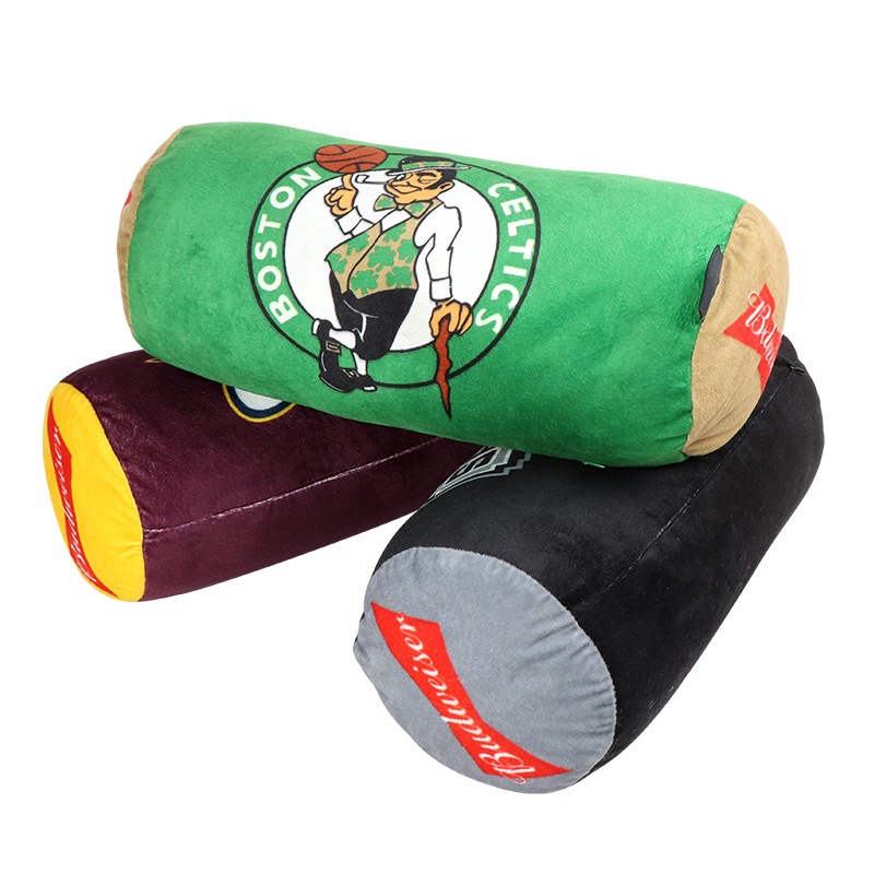 The source factory customizes NBA super soft fabric to fill cylindrical and square throw pillows, office sofa cushions and home furnishings Item Picture