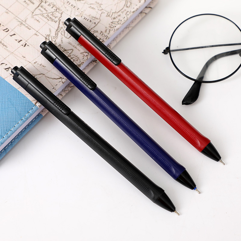 Tianfeng Oil Pen 508 Triangular Office 0.7MM oil pen, red, blue and black three-color bucket, smooth writing details Picture