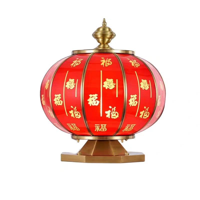 灯笼/植绒布龙凤灯笼/跨境八角笼/竹编灯笼/婚礼布置白底实物图