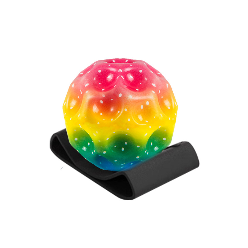 Wrist elastic ball with rope, fitness ball for middle-aged and elderly people, swing ball, children's wrist strength ball, eye coordination exercise toy Item Picture