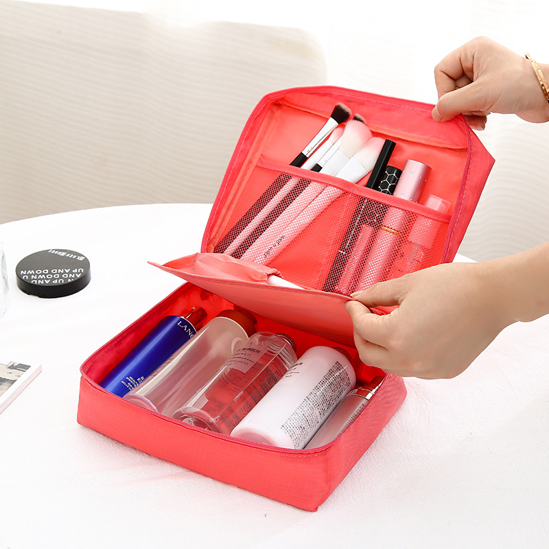 Square luggage, cosmetic bag, multi-functional waterproof travel storage, double-layer women's travel bag, men's toiletry bag details Picture